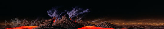 Terre primitive - Vue d'artiste