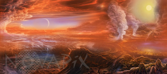Primitive earth - Artist view