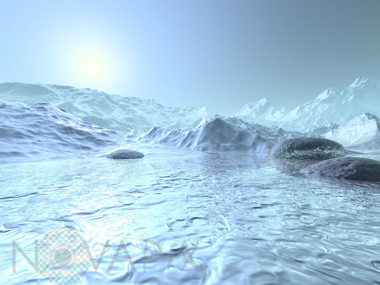 La Terre en période de glaciation - Vue d'artiste
