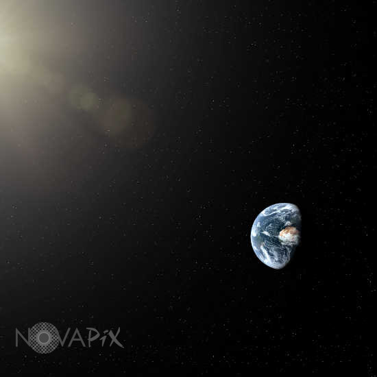 Sun with Earth. Artwork