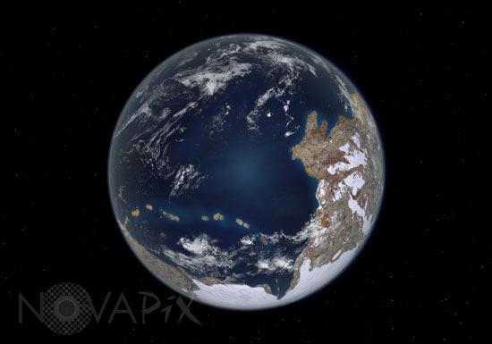 La Terre il y a 600 millions d'années - Vue d'artiste