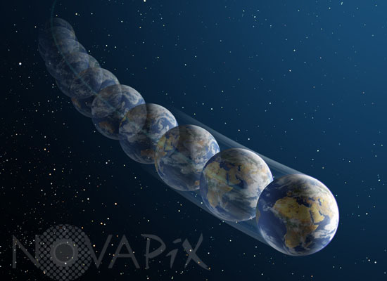 Earth rotation in space