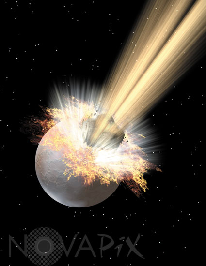 The birth of the Moon - Artist view