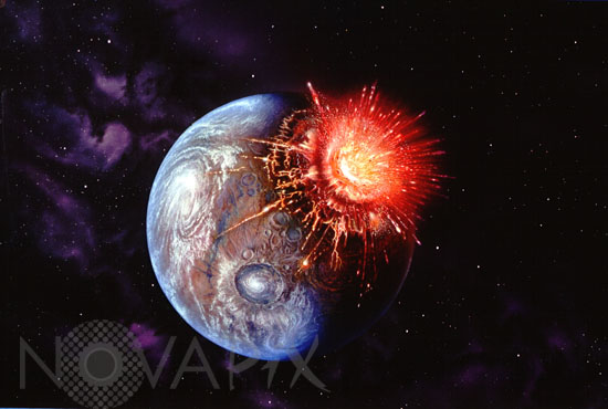 Moon Forming Impact - Artist view