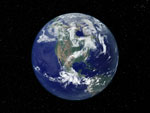 Earth with starry sky - North America