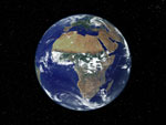Earth with starry sky - Africa