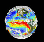 Terre. El Nino et nuages