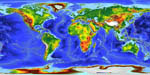 Carte bathymétrique et topographique de la Terre