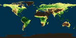 Carte de la végétation par le satellite Envisat