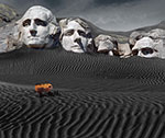 Le Mont Rushmore sous les cendres