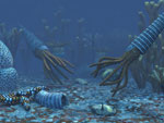 Orthoceratites & trilobites - Vue d'artiste