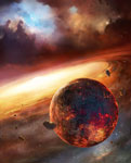 La formation d'une planète - Vue d'artiste