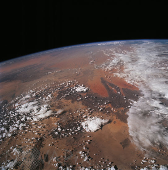 Sahara -Algérie- vu par la navette Endeavour 10/1994