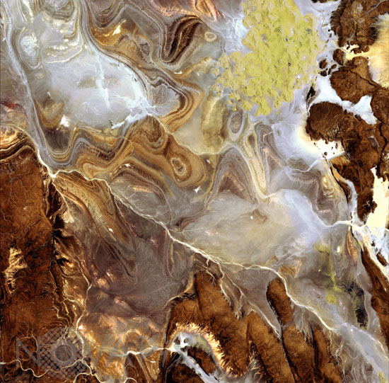 Sahara algérien vu par satellite