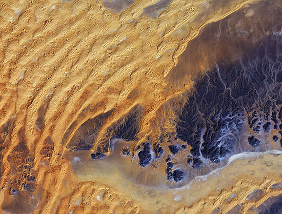 Sahara algérien vu par satellite