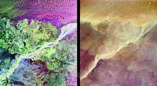 Cité d'Ubar -Oman- vu en radar/visible