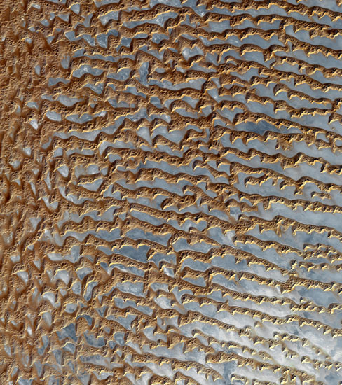 Photo satellite du désert de Rub al Khali