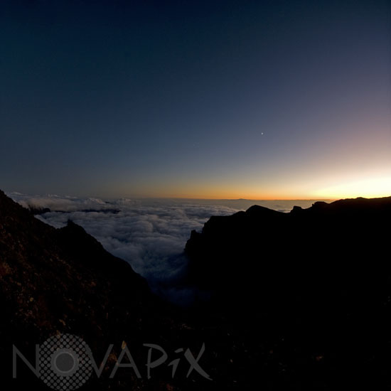 Sea of clouds in twilight - La Palma