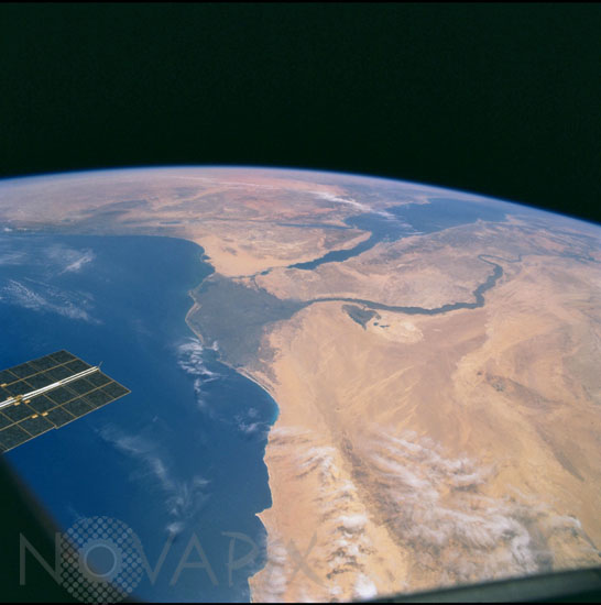 East of Mediterranean sea seen from space shuttle Atlantis