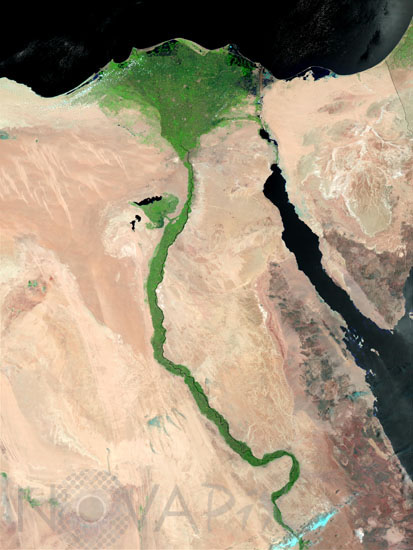 Le Nil vu par satellite 06/2002