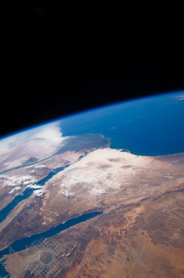 Péninsule du Sinaï vue depuis l'espace