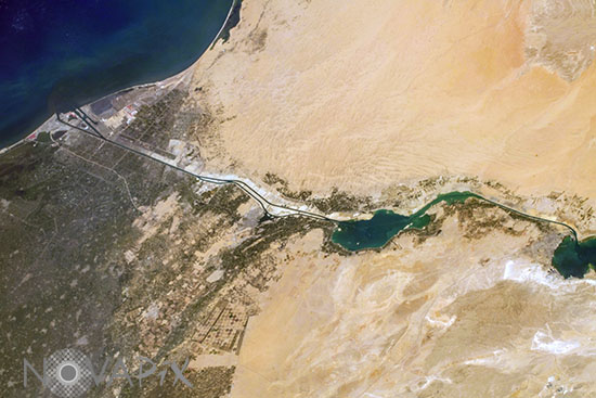 Le Canal de Suez vu de l'espace 06/2018