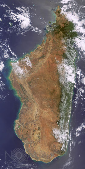 Madagascar vue par le satellite ENVISAT