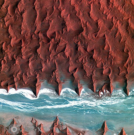 Namib Desert as seen by satellite - 01/2012