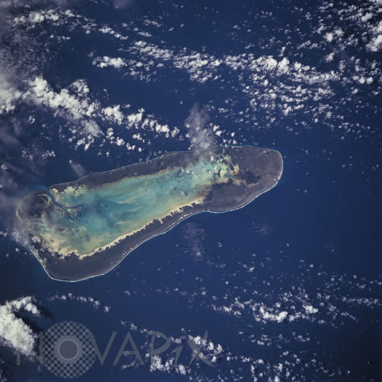 Atoll Aldabra (République des Seychelles) vu de l'espace
