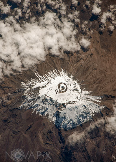 Le Kilimandjaro vu de l'espace