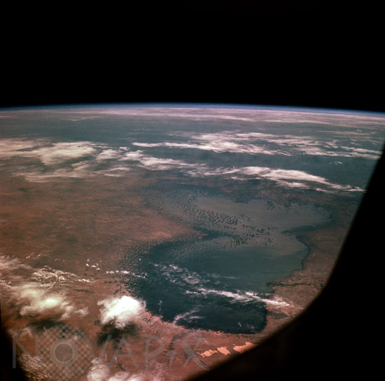 Lake Chad seen from space by Apollo 7 spacecraft. 10/1968