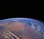 Désert algérien vu par la navette Discovery 12/1999