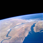 Egypte vue par la navette Atlantis 07/2001