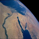 Egypte vue par la navette Atlantis en 2000.
