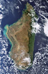 Madagascar vue par le satellite ENVISAT