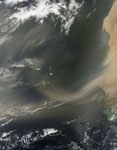 Tempête de sable sur les iles du Cap-Vert