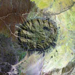 Montagne de Brandberg -Namibie- vue par Landsat-7 09/02