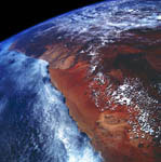 Namibie vue par la navette Columbia en 1990