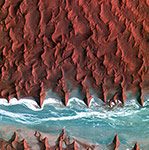 Désert de Namib vu par satellite - 01/2012