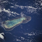 Atoll Aldabra (République des Seychelles) vu de l'espace