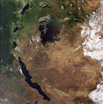 Grands Lacs d'Afrique vus par satellite