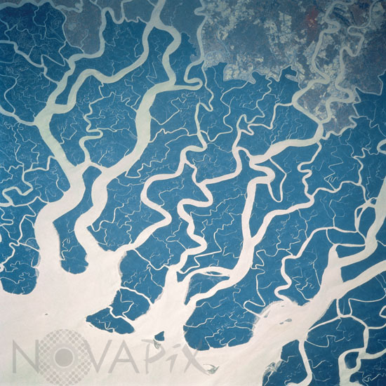 Delta du Gange, Bangladesh, vu depuis l'espace 12/1997