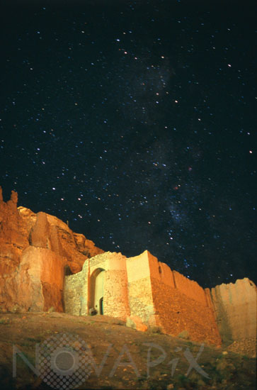 Ciel étoilé sur le château de Shavaz