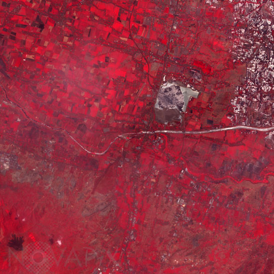 Lusi mud flow seen from space - 2009