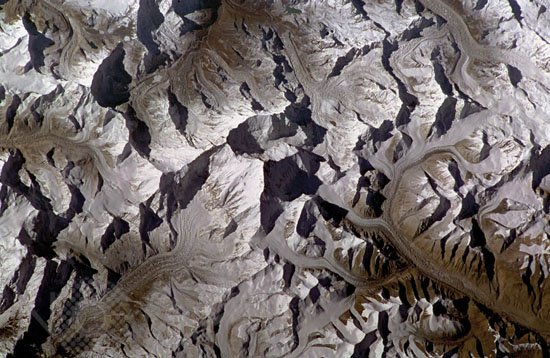 Mont Everest, Népal, vu par la navette Atlantis 