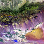 Montagnes Bogda, Chine, Landsat-7 09/1999