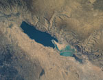 La Mer Morte vue de l'espace en 2000