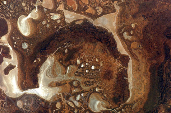 Cratère Shoemaker -Australie- vu par ISS 10/2002