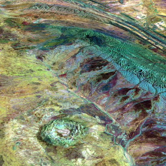 Cratère Gosses Bluff -Australie- vu par Terra 10/2003