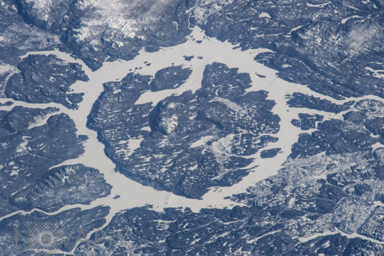 Cratère Manicouagan -Québec- Janvier 2014